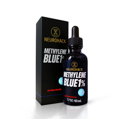 Methylene Blue 1% Solution 60ml | USP Pharma Grade | Formaldehyde Free | Third Party Tested | Non GMO | Allergen Free | BSE/TSE Free