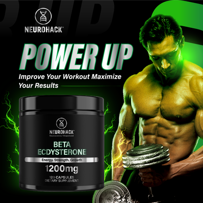 Beta Ecdysterone Supplement 1200mg | 98% Maximum Purity | Vegan | 120 Capsules – 60 Day Supply